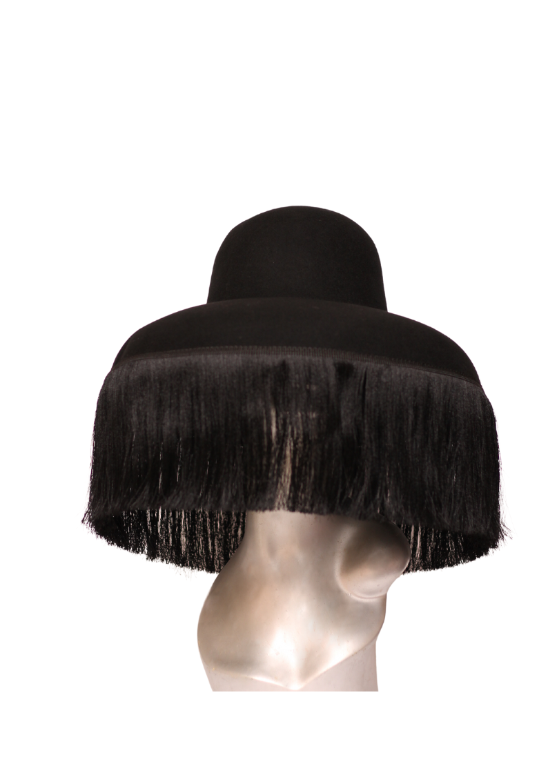 a new day Black Vintage Style Dome Fedora Wool Hat a new day | Accessories | A New Day Hat With Ribbon Brim  main image 2
