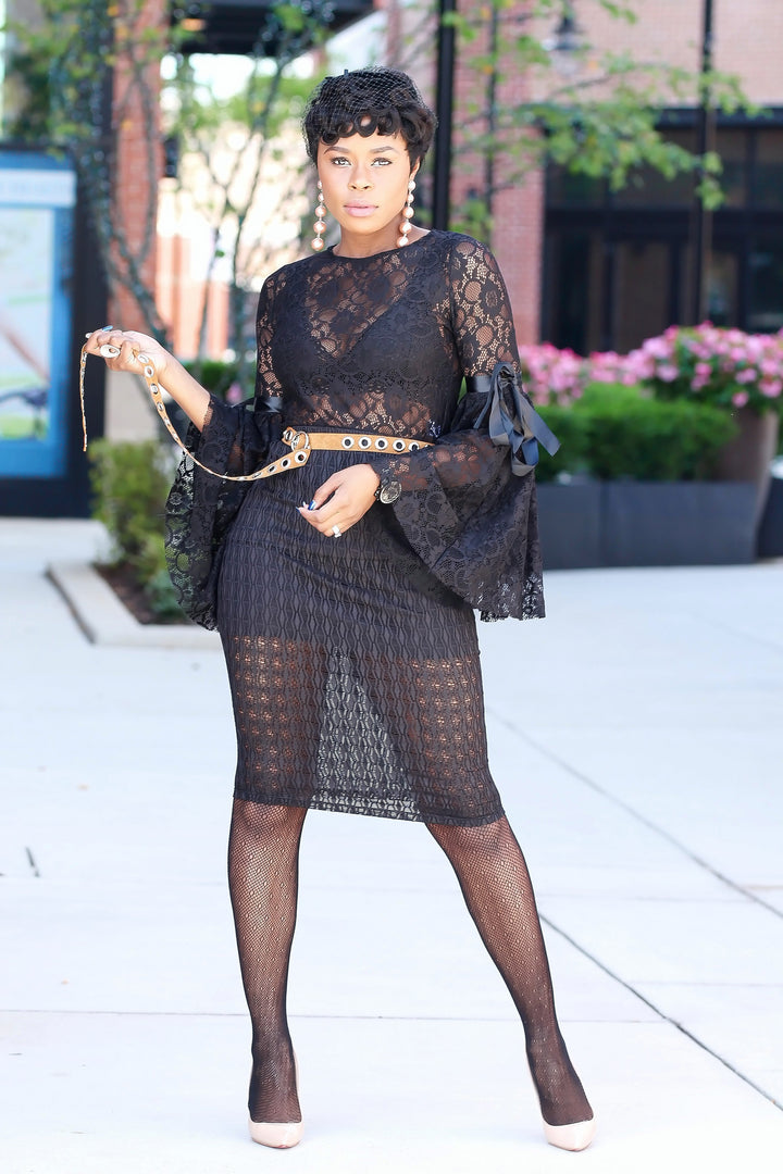 Black Ribbon Lace Top – Tomgfashion