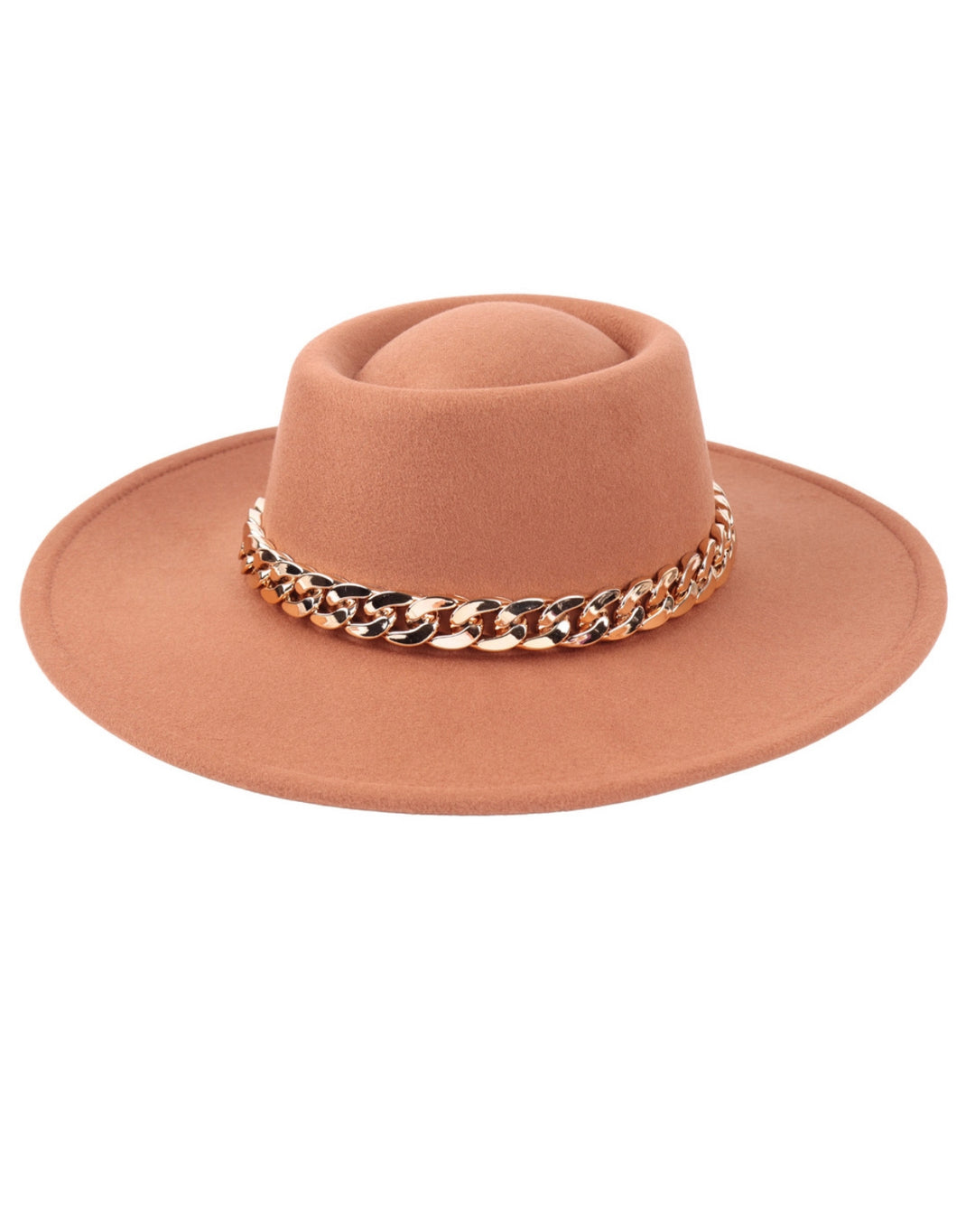 Felt fedora hat with chain – Tomgfashion display picture 1