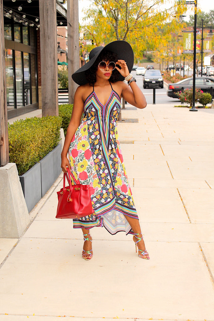 Floral print asymmetric dress  Tomgfashion
