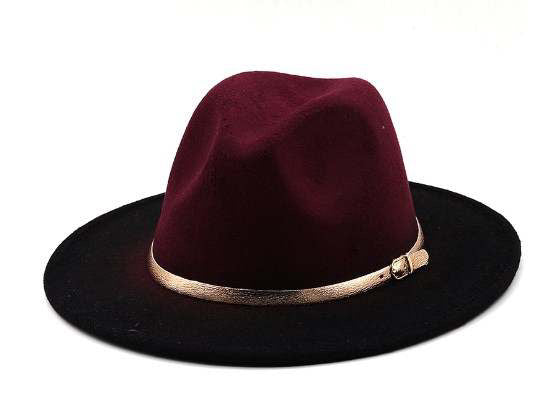 Ombré two tone hat Fedora – Tomgfashion display picture 1