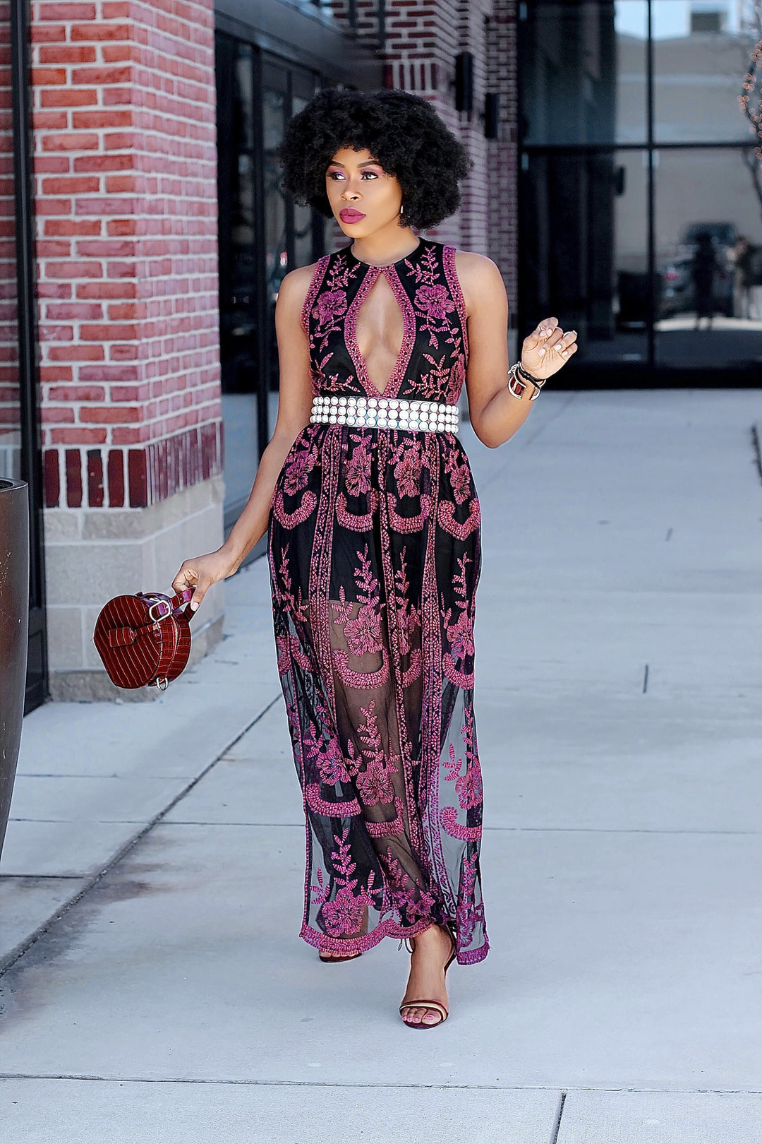 Lace wine color Vintage Dress – Tomgfashion